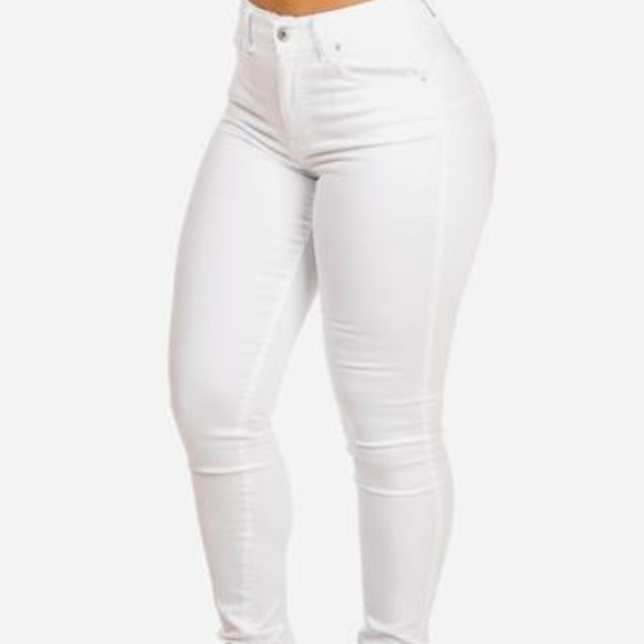 Butt, I Love You Wax Jeans Denim - White Butt Lifting High Rise Skinny Jeans